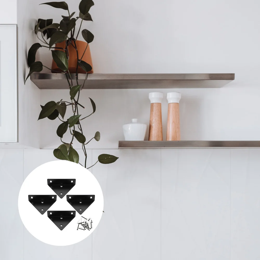 

4Pcs Triangle Metal Wall Mount Racks Wall Shelf Brackets Storage Support Racks