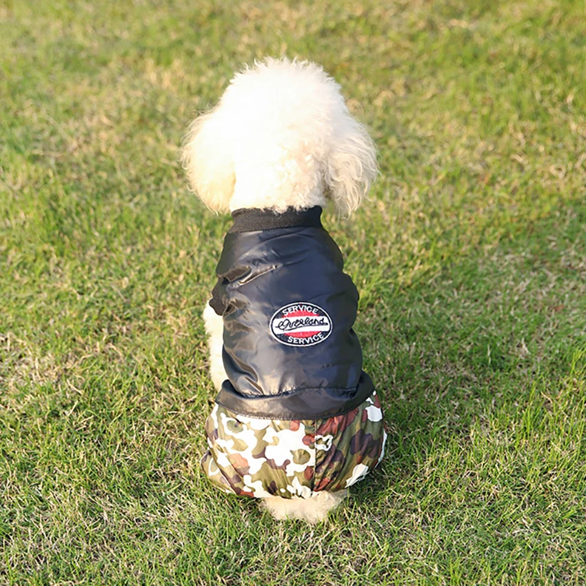 Зимняя одежда для домашних животных собак камуфляж собака щенок куртка питомца