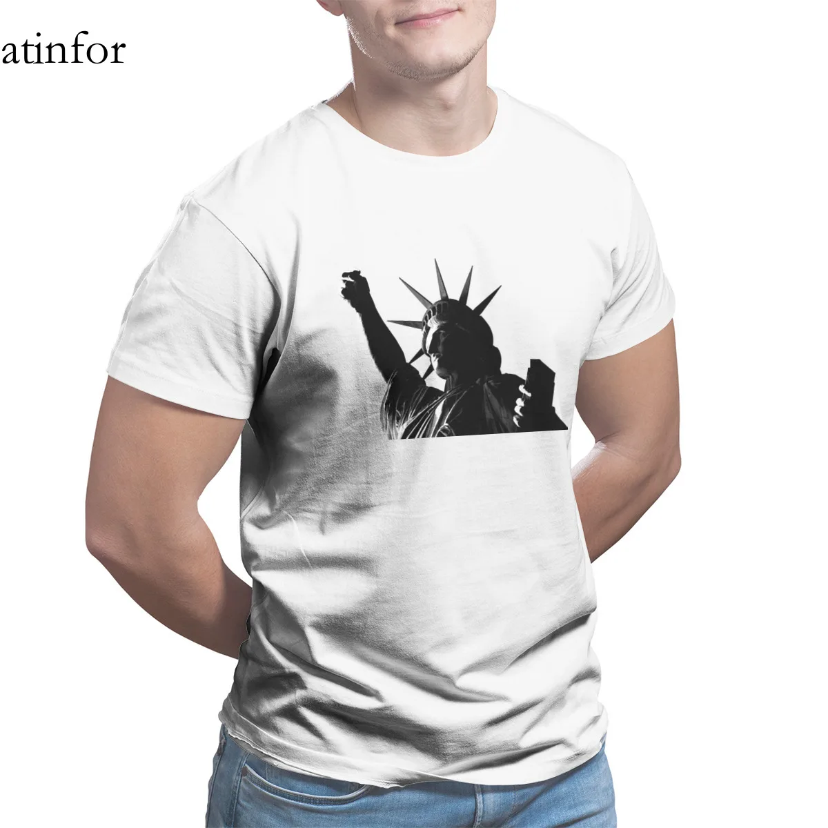 

Liberty Resists in Shadow T-Shirt Custom Fashion Punk Cute Cosplay Men Clothing 17558