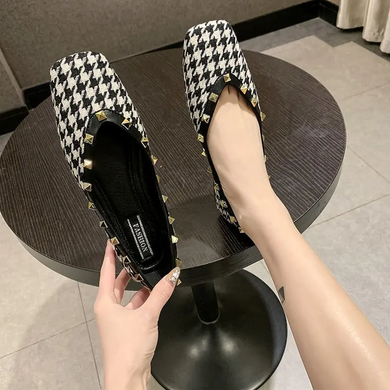 

Women's Loafers Shoes Square head Women Shoes Women Footwear Slip On Casual Soft Women Flat Shoe 2021 Spring zapatillas mujer