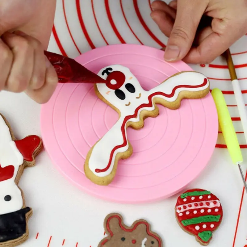 DIY Cake Turntable Baking Silicone Mold Plate Rotating Round Decorating Tools Rotary Table Pastry Supplies Stand | Дом и сад