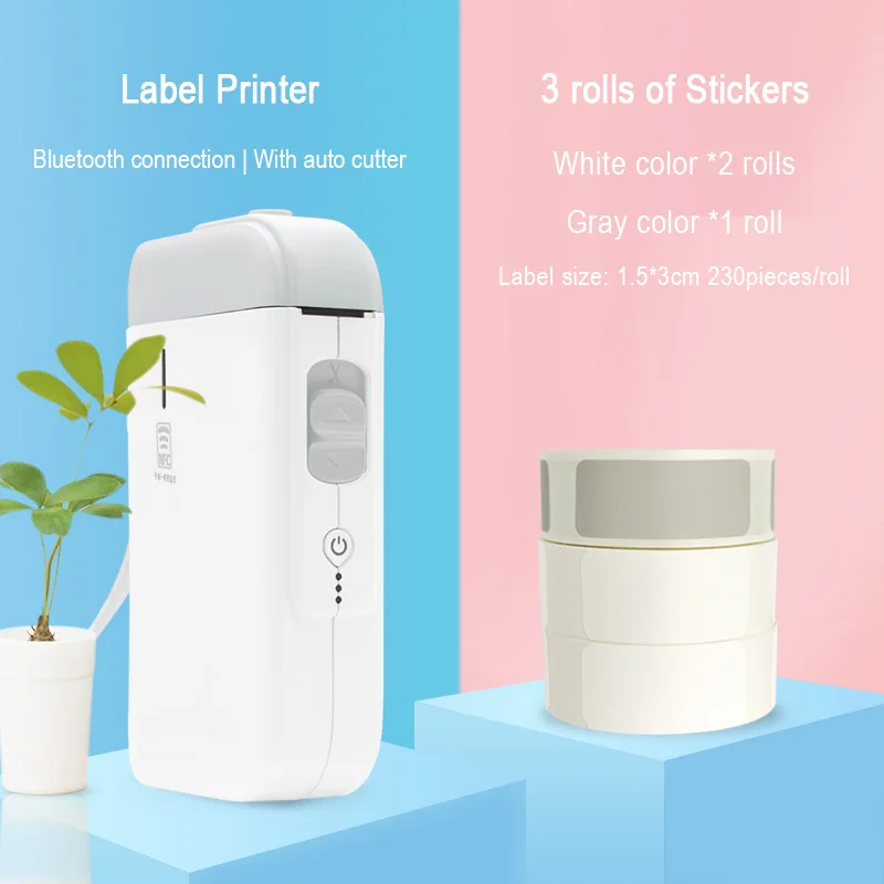 Портативный карманный Термопринтер для этикеток беспроводной Bluetooth принтер с NFC