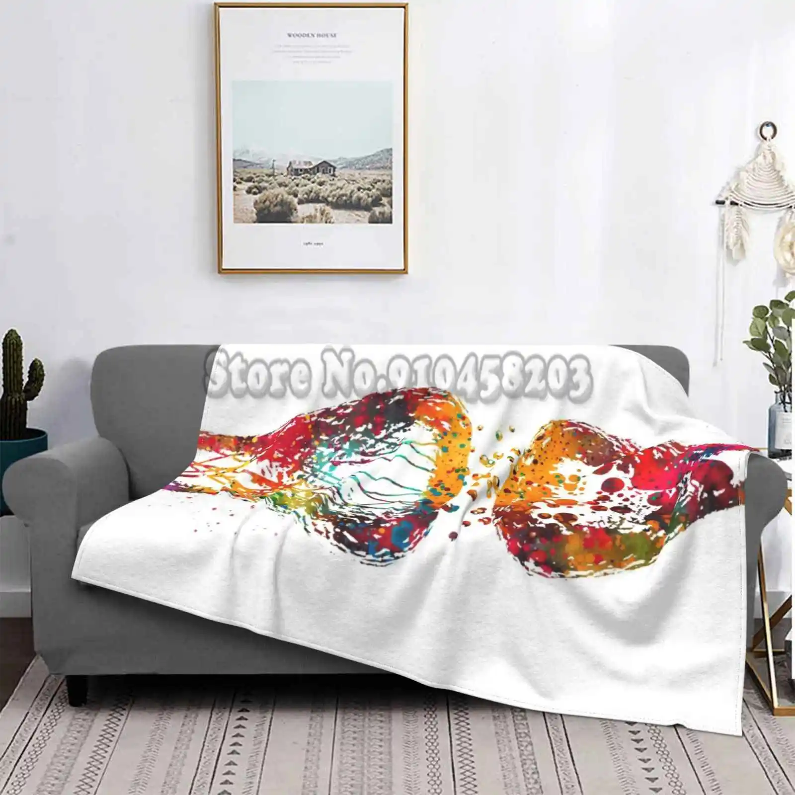 Покрывало для дивана с человеческими нервными клетками теплое фланелевое одеяло