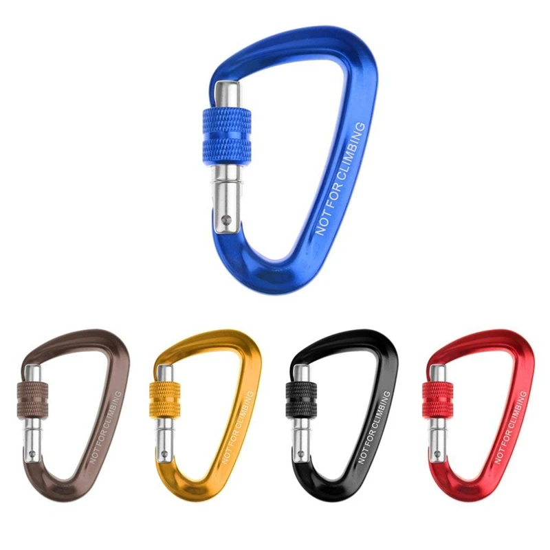 12KN винтовой карабин из алюминиевого сплава d-образный крюк петля замок для