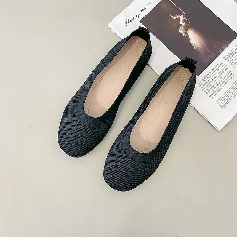

Spring Women Flats Shoes Woman Genuine Leather Flats Ladies Shoes Female Cutout Slip On Ballet Flat Loafers Big Size
