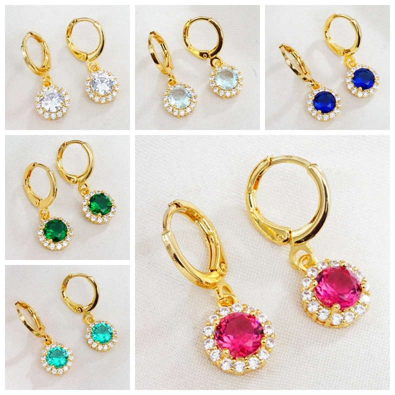 30 стилей Мода круглой формы кубического циркония с болтающимися частями кольца