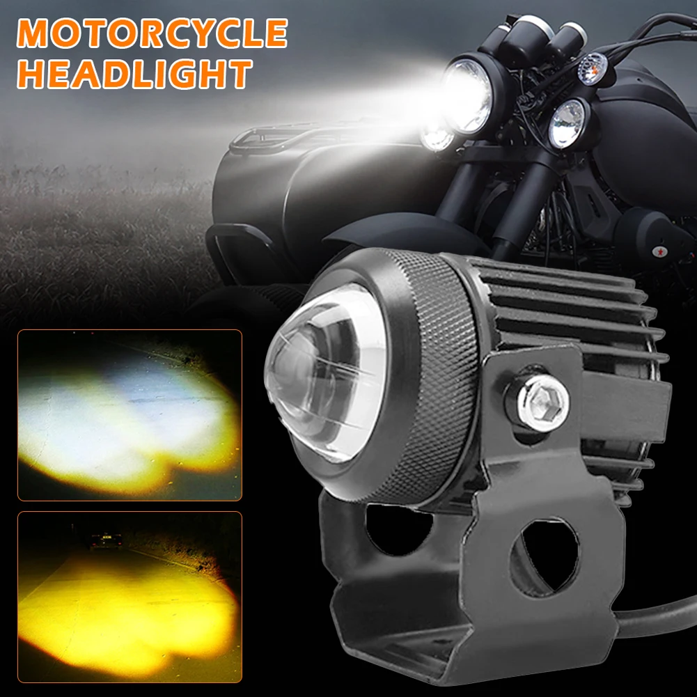 

Универсальные светодиодные мотоциклетные фары, линзы проектора, двухцветные Автомобильные противотуманные фасветильник ATV для вождения, в...