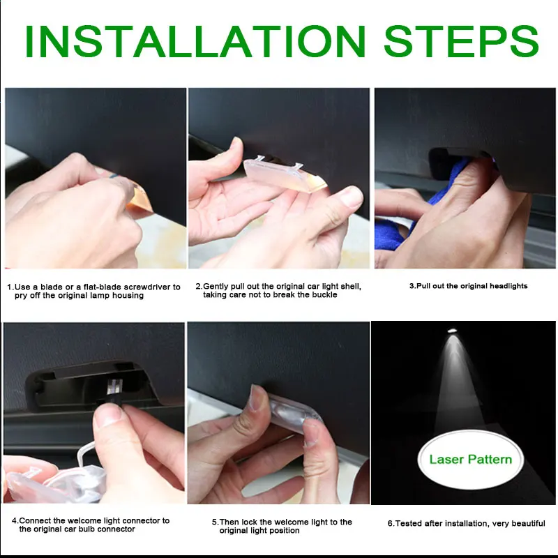 QCDIN пара для MAZDA светодиодный двери автомобиля Добро пожаловать светильник Logo