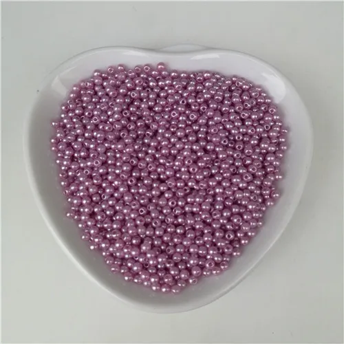 light purple 3 мм отверстие ABS Круглый искусственный жемчуг бусины для шитья одежды ремесла DIY ювелирное ожерелье ручной работы браслеты аксессуары - Цвет: light purple