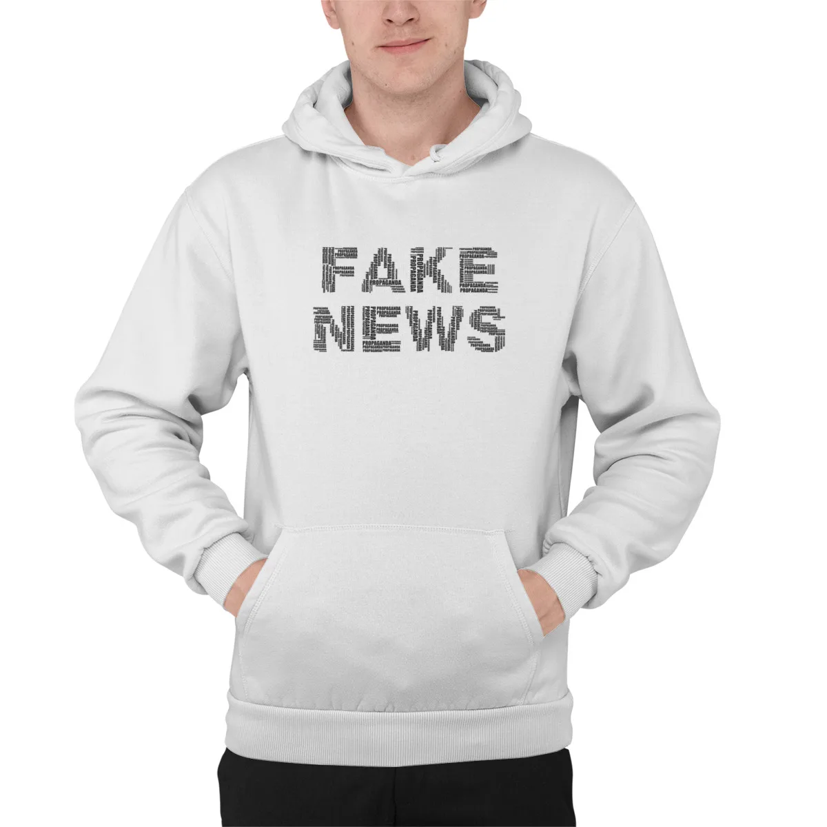 

Men's Hoodie Fake News 2021Cotton Anime Oversized Hood Hoody Sweat Capuche 38300