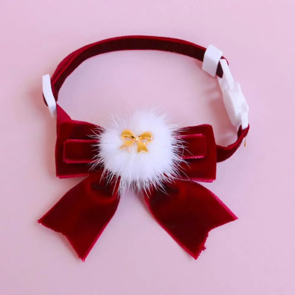 Симпатичный мультяшный воротник с бантом для домашних животных фланелевый