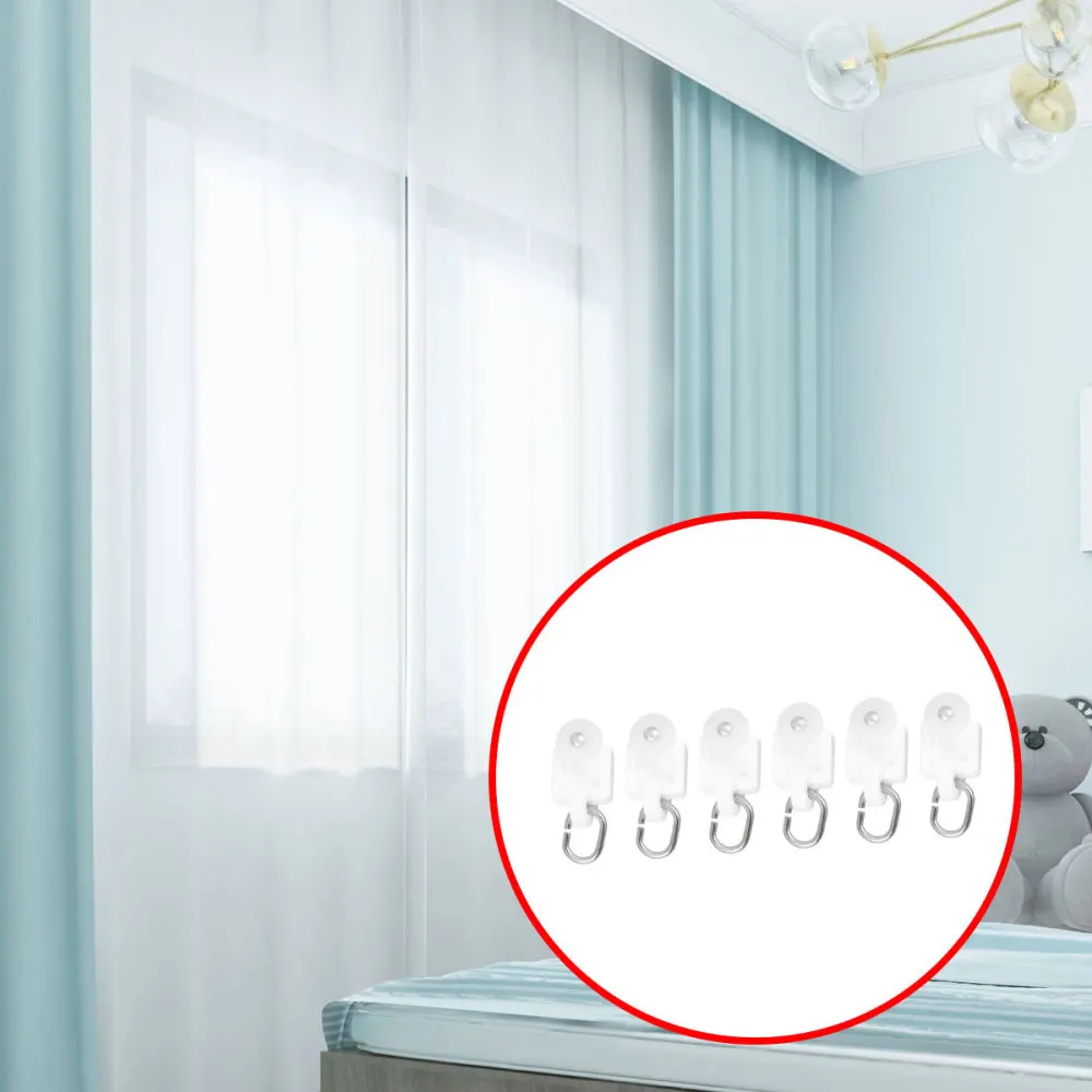 

50PCS Curtain Rolle Curtain Rail Accessories Mute Hook Track Pulley Hook Roller