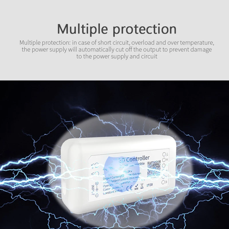 

TUYA ZIGBEE Smart LED Controller RGB+CCT Wirelessly Dimmable 6pin Light Strip Controller Work With Alexa Google Home Assistant