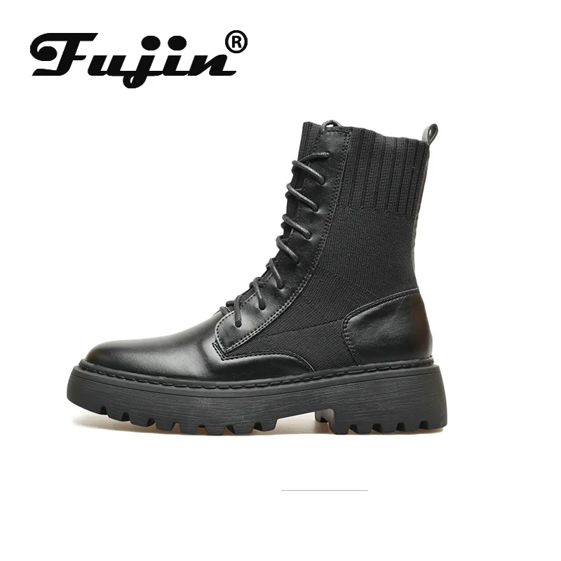 Fujin/женские носки Ботинки Сезон осень зима Новинка 2021 года Дышащие женские тонкие