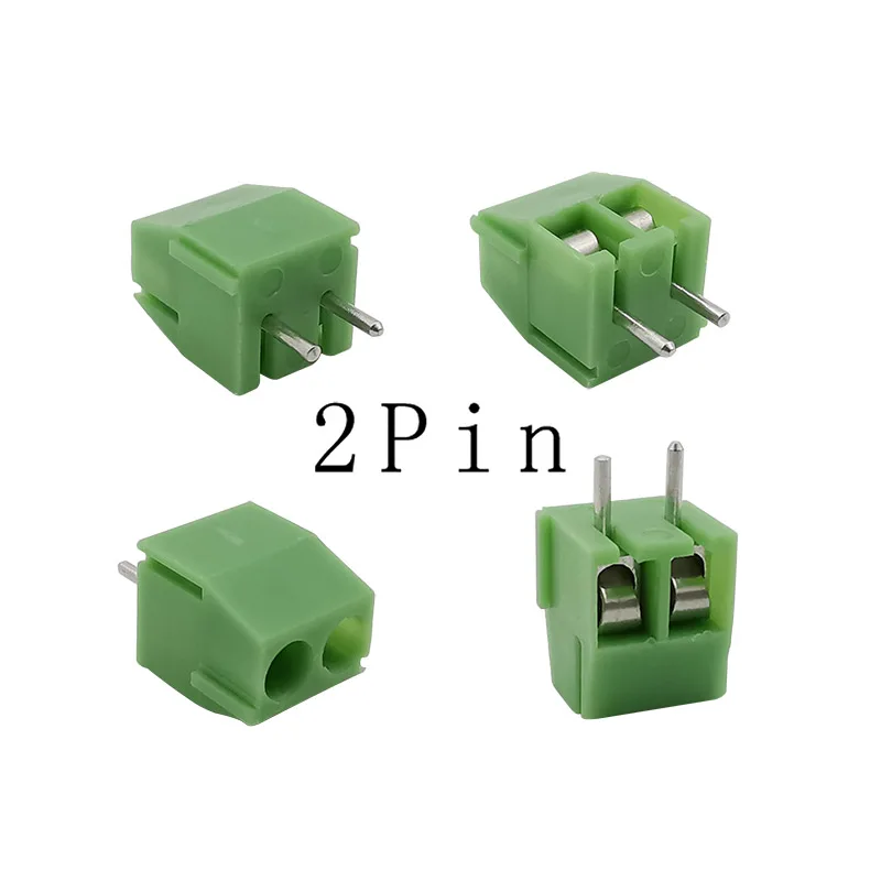 20 шт KF350 3.5 2P прямые булавки PCB Винтовые клеммы разъема 2 Pin Spliceable подключаемого