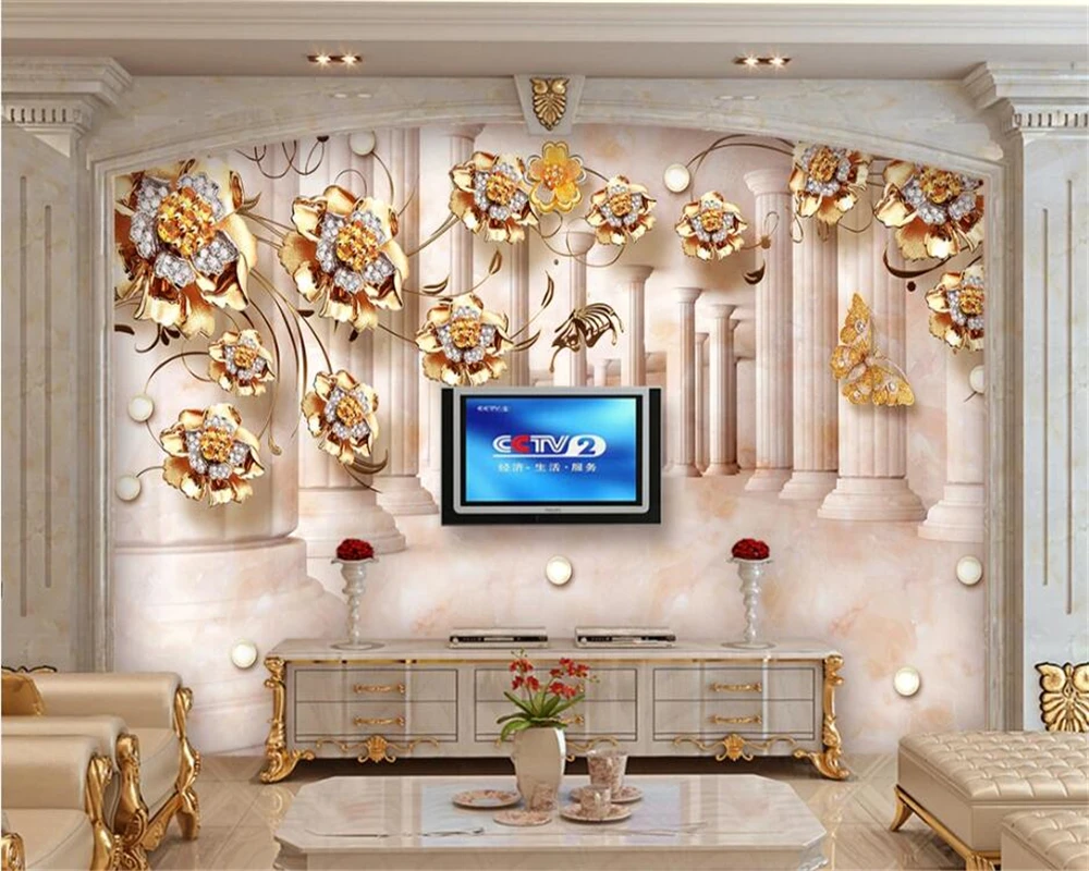 3d обои beibehang для фотосъемки Мраморная мозаичная плитка в европейском стиле