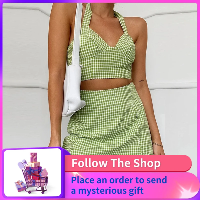 Горячая Распродажа Для женщин Высокая Талия клетчатая юбка пикантные короткие с