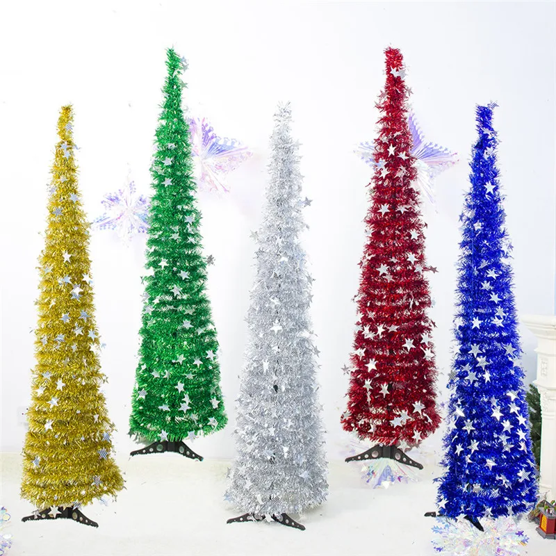 

Pentagram Pull Flower Christmas Tree Foldable Artificial Christmas Tree Holiday Party Decoration Supplies Home Decoration