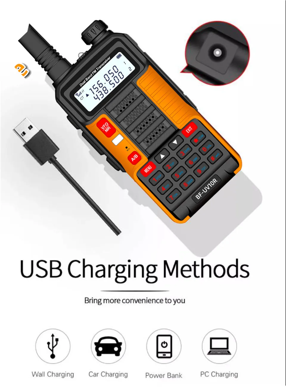 2022 BAOFENG 10 Вт профессиональная портативная рация UV-10R 80 км 128 каналов VHF UHF