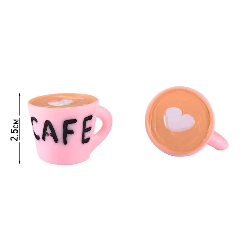 2 шт./компл. Kawaii котенка, собаки, лошади, Кофе Чашка Модель небольшая статуя Будды фигурка фигурный орнамент миниатюры домашний декор - Цвет: Pink coffee cup