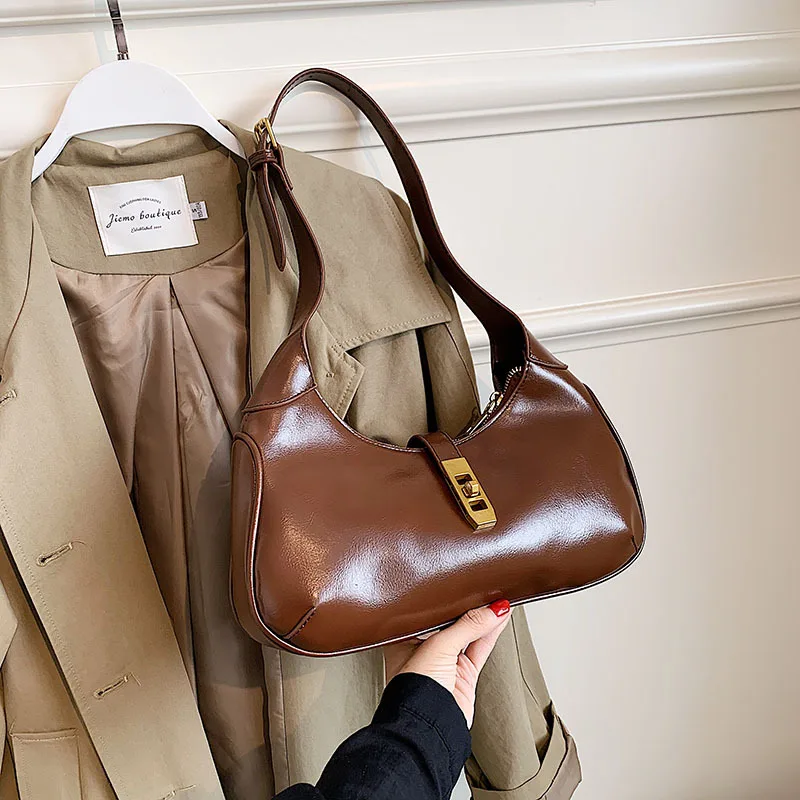 

Стильная женская сумка в стиле ретро, новинка 2021, модная простая сумка через плечо для подмышек, подходящая ко всему сумка-мессенджер
