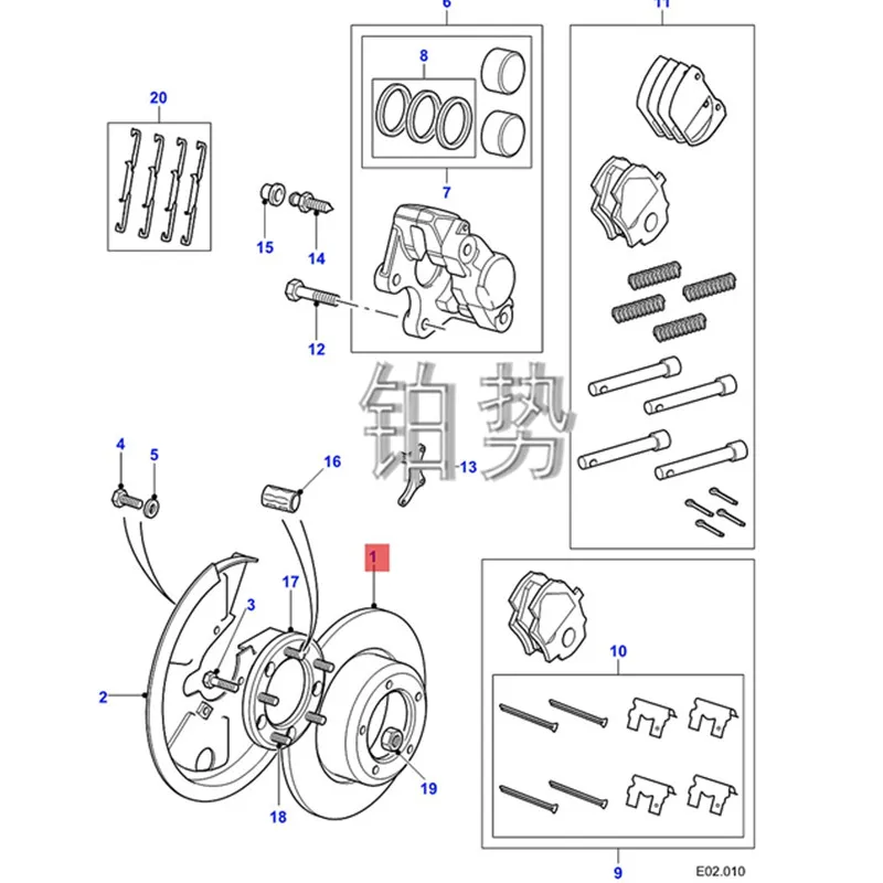 

Car Physical brake disc assembly 2007-lan dro verd efe nder front brake disc wheel suspension brake disc brake parking pad