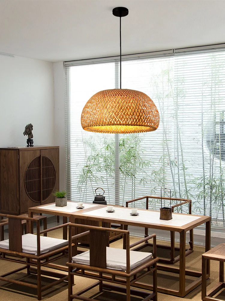 100% ручная плетеная бамбуковая люстра подходит для отеля сада столовой гостиной