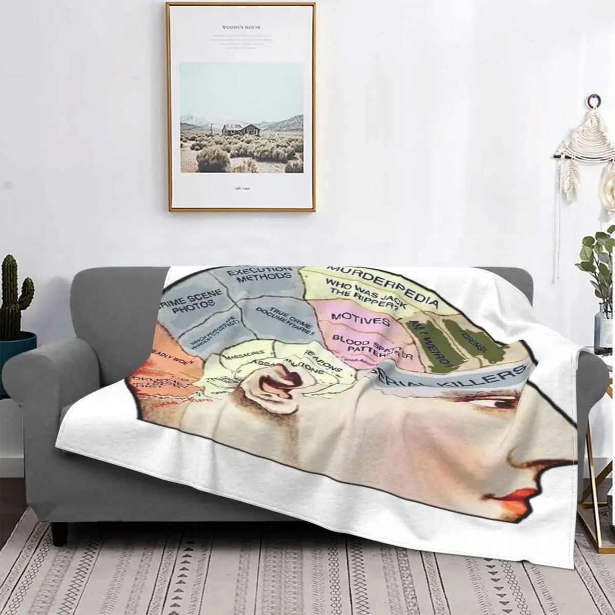 

My Brain-colcha a cuadros para cama, edredón de playa, manta a cuadros