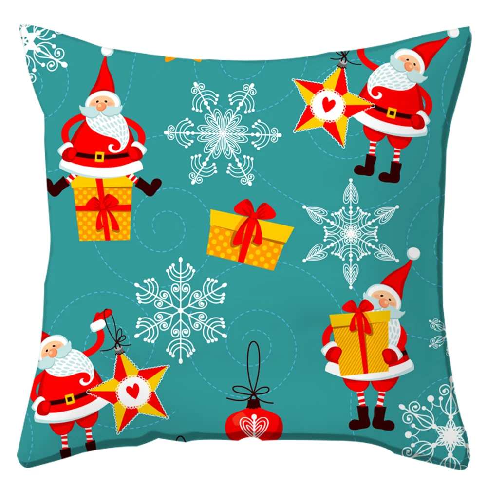 Homesky Merry Christmas чехол для подушки 45x45 см декоративный s Санта Клаус полиэстеровый