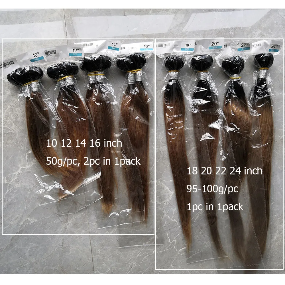 MOGUL волосы 4/6 пряди 50 г/шт. 10-16 дюймов 1B 27 темный корень медовый блонд Омбре перуанские прямые не Реми человеческие волосы