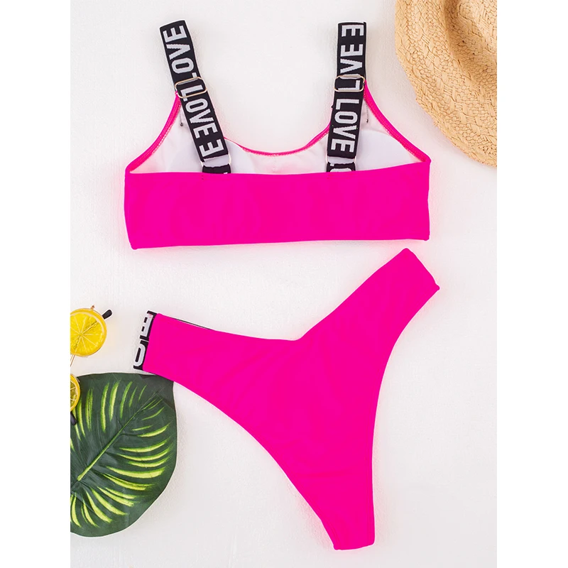 Сексуальное бикини In-X женский купальный костюм бандо с высоким вырезом лето