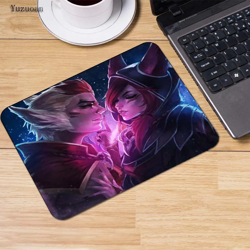 Yuzuoan League Of Legends Xayah Notbook компьютерный коврик для мыши на заказ без блокировки края игровые коврики для мыши геймер Размер 18*22 см - Цвет: 250x290x2mm