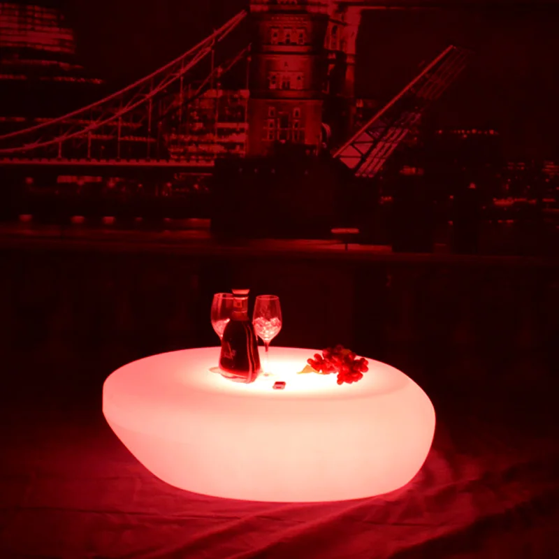 Skybess SK-LF28S (L89 * W89 * H26cm) перезаряжаемый светодиодный барный стол LLDPE полиэтиленовый материал Hom Furniture для вечевечерние, 1 шт.