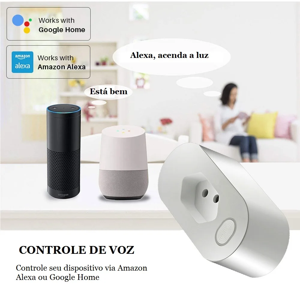 Бразильская Розетка WIFI умная штепсельная вилка BR Беспроводная розетка Smart Life Tuya