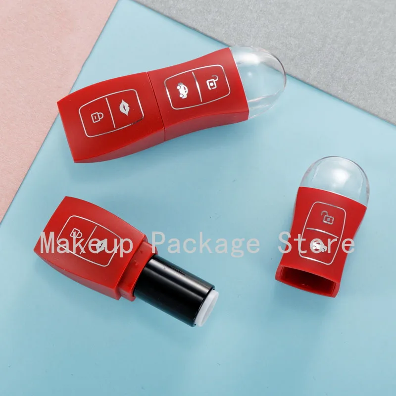 

10/30/50pcs Empty Car Key Red Pink Lipstick Tube 12.1mm Lip Balm Container Lipstick Shell Packaging Cosmetics Refillable