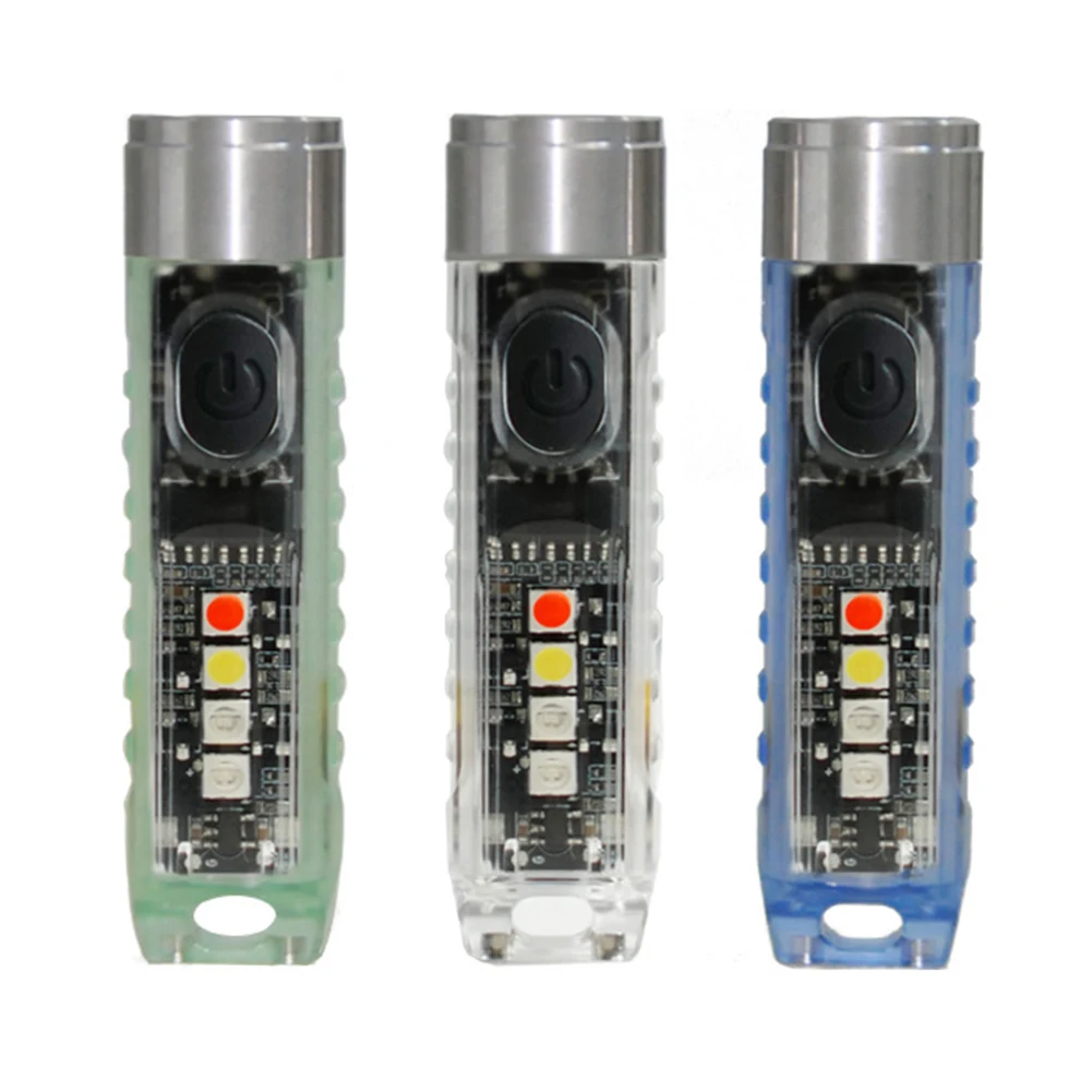 

Mini Keychain Pocket Torch USB Rechargeable LED Light Flashlight Lamp Waterproof Portable Light for Emergency Outdoor Camping