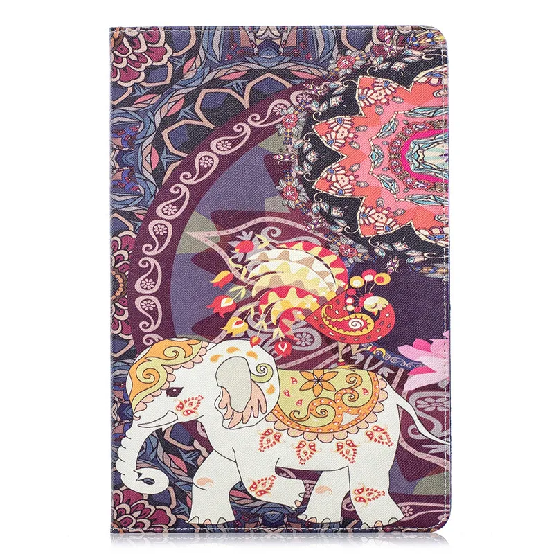 elephant Умный чехол из искусственной кожи с принтом для samsung Tab A 10,1 чехол для планшета Funda для Galaxy Tab A 10,1 SM-T510 SM-T515+ ручка - Цвет: elephant