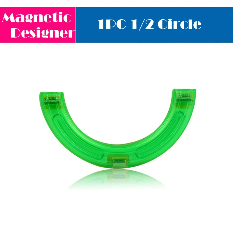 1pc half circle 1 шт. Большие размеры магнитные блоки строительные игрушки дизайнерские магнитные кирпичи аксессуары модель и строительные игрушки для детей Подарки - Цвет: 1pc half circle