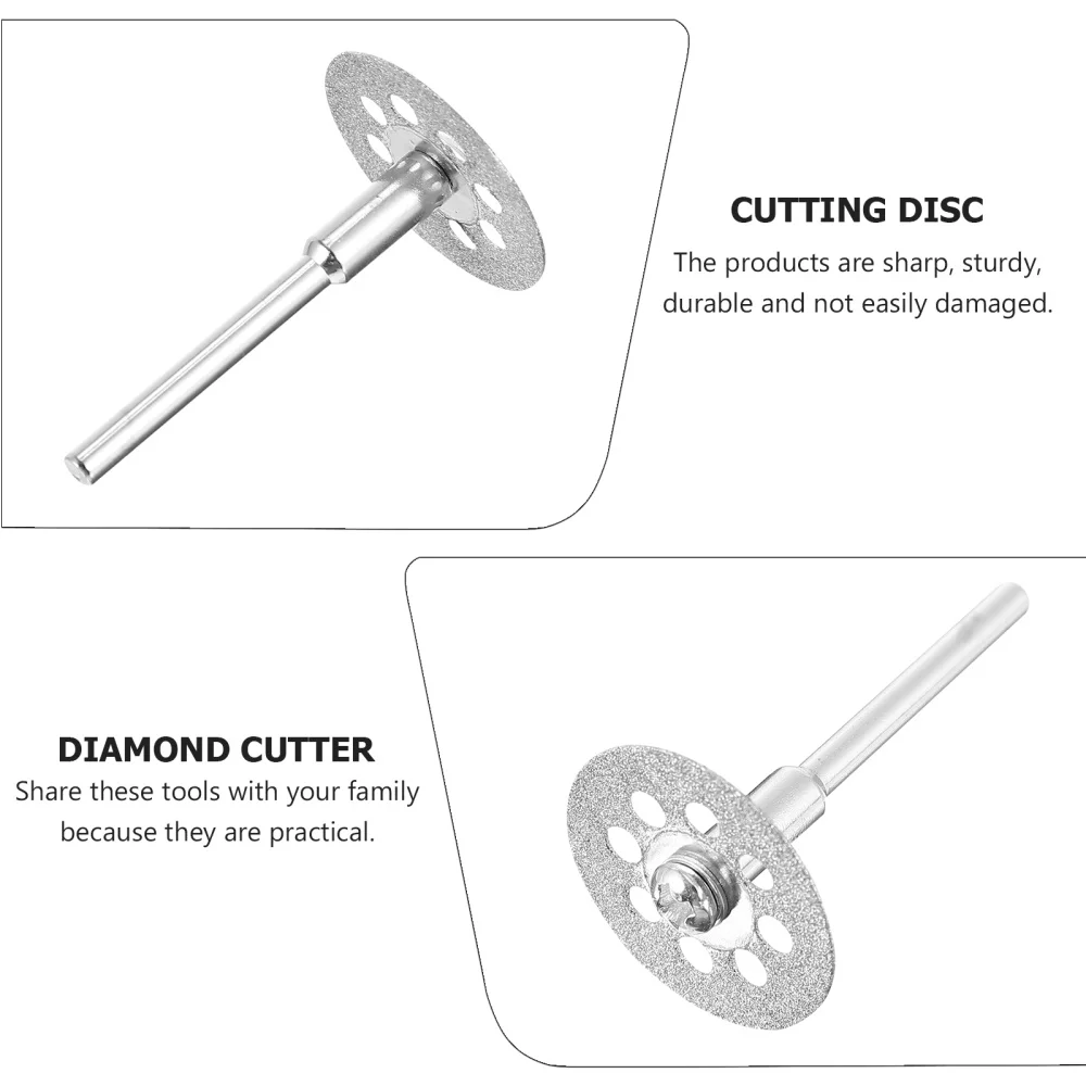 

12Pcs Diamond Cutting Wheels Cut Off Discs Cutting Mandrels Tools (Silver)