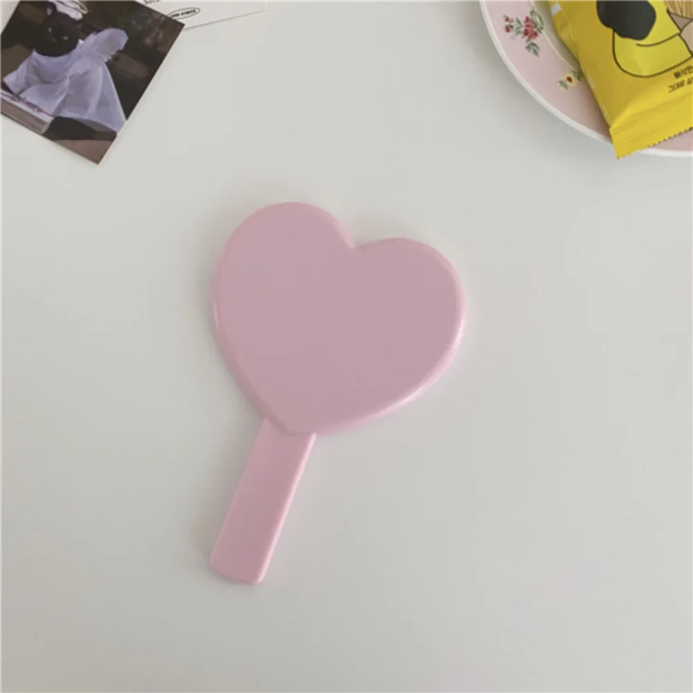 Girl's Heart Love Makeup Mirror Peach Hand Single-sided Portable L1 | Красота и здоровье