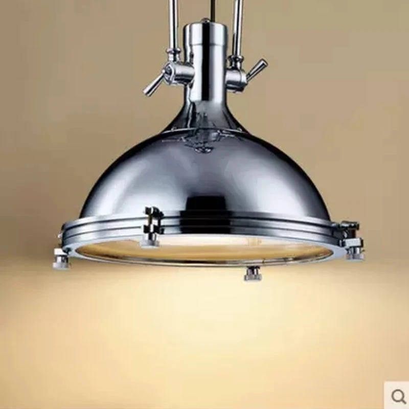 Американский Стиль Винтаж подвесной светильник RH промышленные хромированный