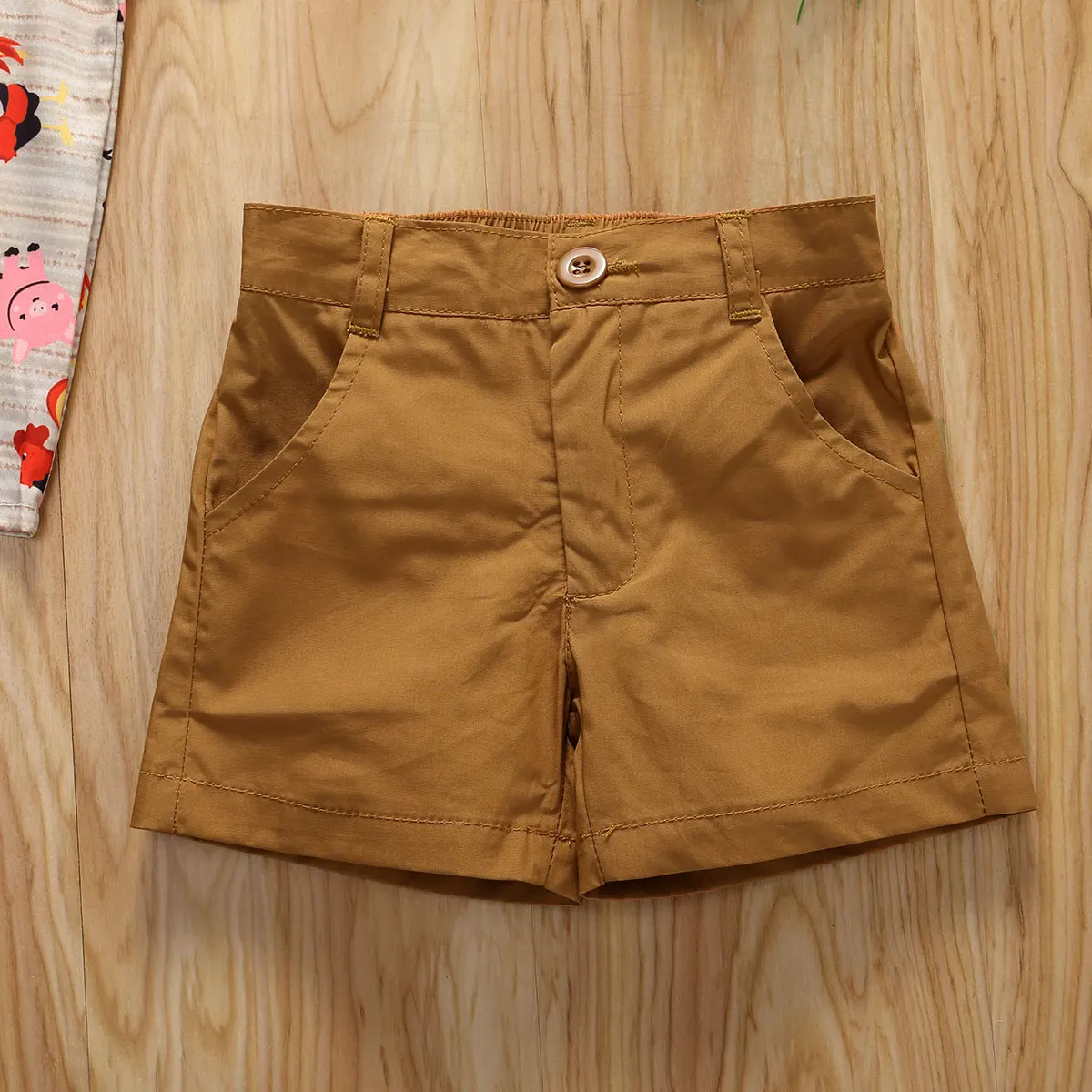 Summer Infant Baby Boys Clothes Sets Animal Print Gentleman Short Sleeve Shirts Tops+Solid Shorts 2pcs |