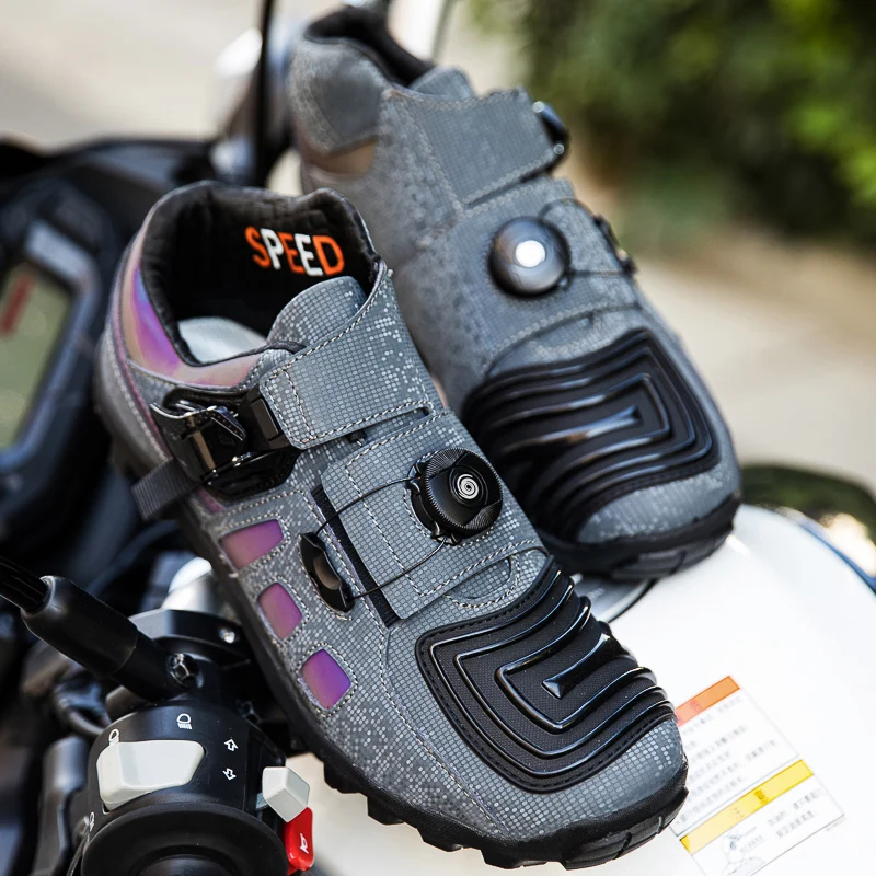 Новинка мотоциклетная обувь мужская оригинального дизайна модная трендовая
