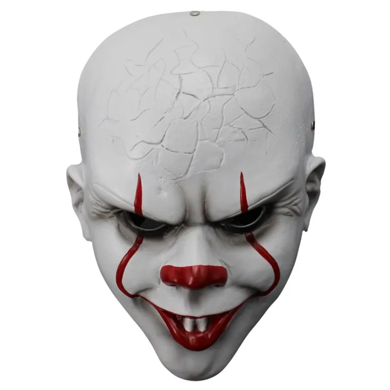 

New Horror Pennywise Joker Scary Mask Cosplay Stephen King Chapter Clown Funny Resin Masks Halloween Party Props