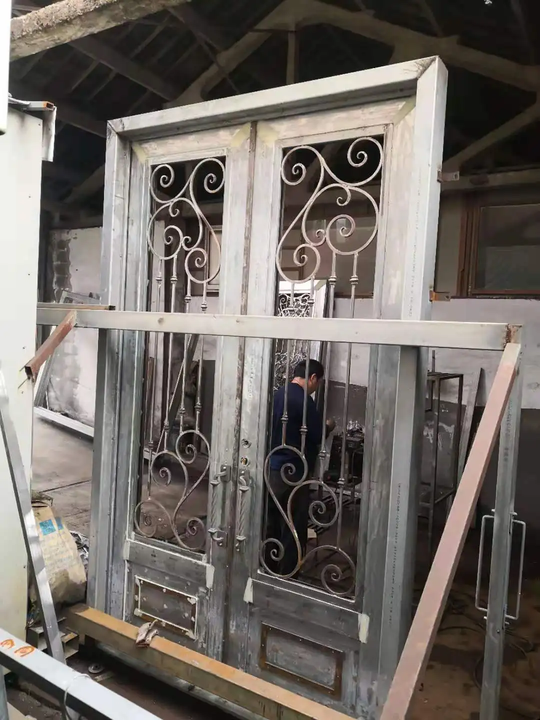 Фотообои, кованые железные входные двери, EXW Шанхай, заводская цена, стоимость доставки, дополнительная фотография