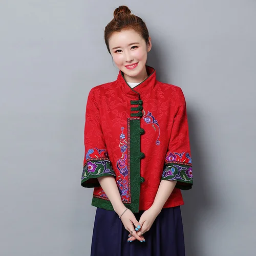 Осенне зимняя Свободная куртка в этническом стиле для женщин женская одежда с