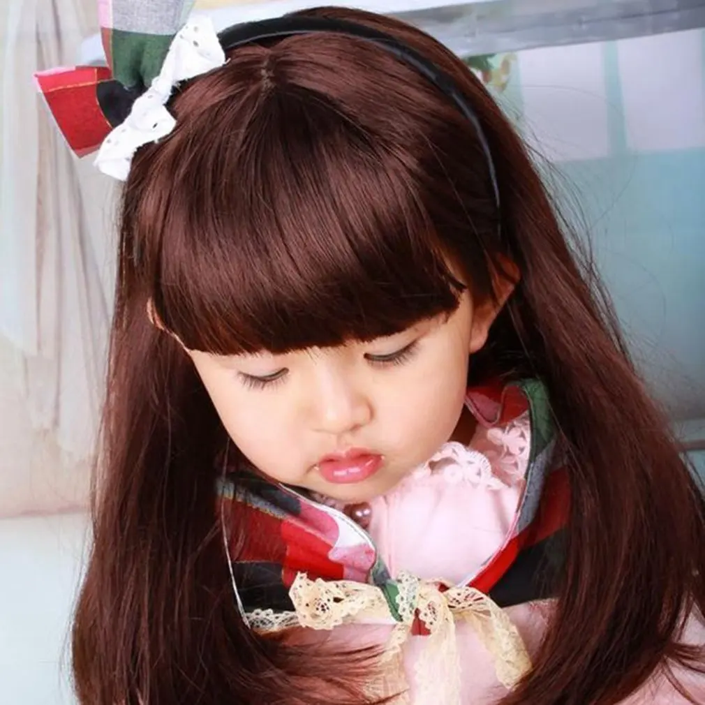 

Synthetic Heat Resistant Fiber Straight Child Hair Brown/black Children Wig