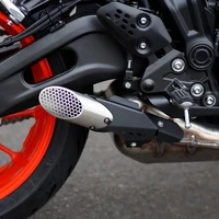 cnc aluminium for yamaha mt 07 2018 2019 2020 mt07 mt 07 motorcycle accessories style exhaust cover exhaust muffler pipe