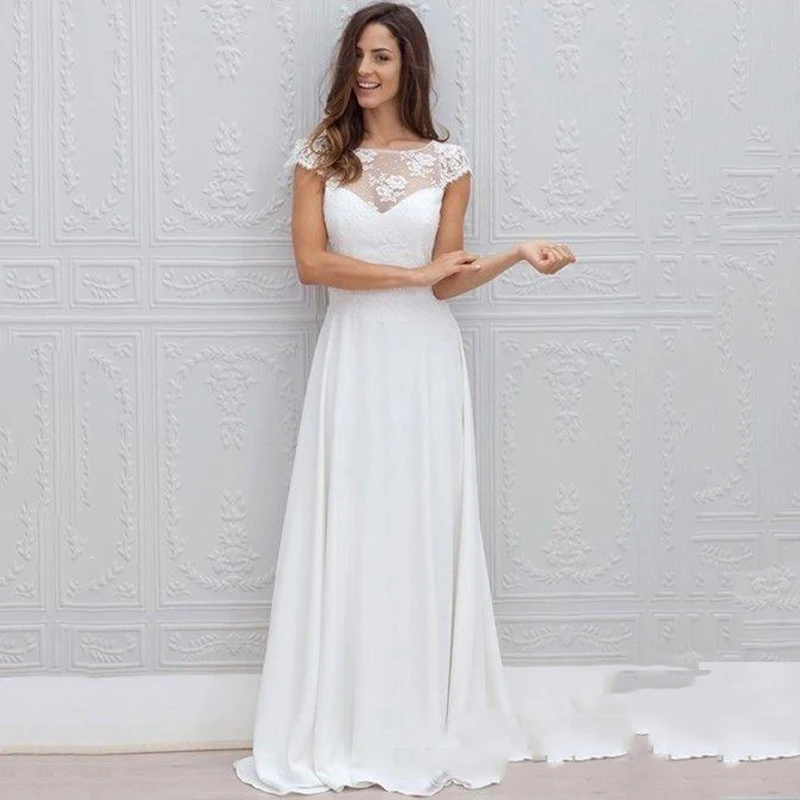 

Женское пляжное свадебное платье It's yiiya, белое ТРАПЕЦИЕВИДНОЕ ПЛАТЬЕ до пола с открытой спиной на лето 2020