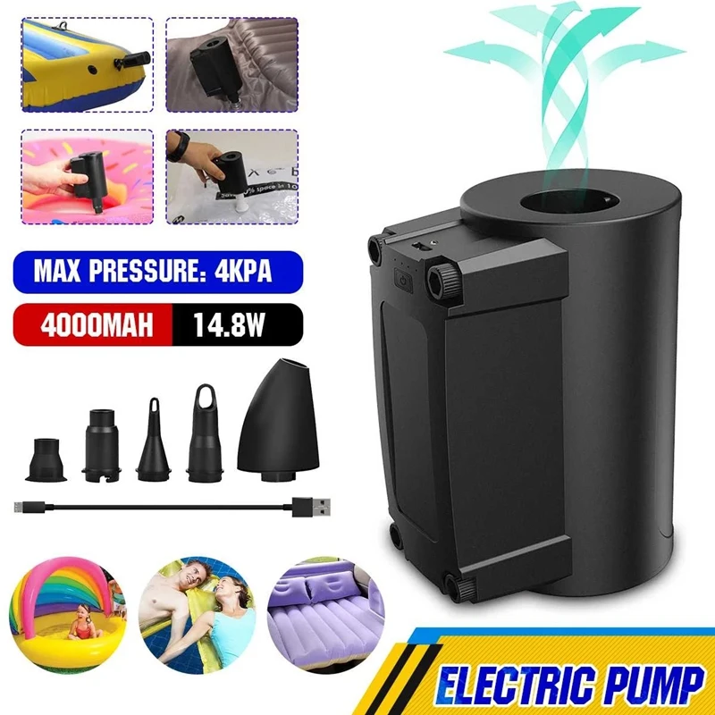 

Wireless Electric Air Pump Portable Inflatable Compressor for Mattress Swimming Pool Fast Air Filling Inflator Blower